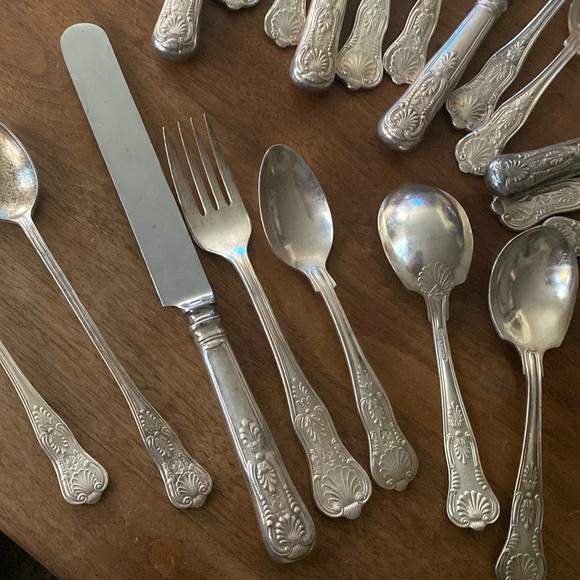 USN Kings Pattern Officers Reed &Barton by International silver Flatware set - Picture 2 of 6